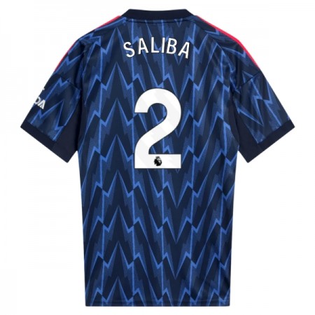 Levné Arsenal Saliba 2 Venkovní Fotbalové dresy 2025-26 Krátký Rukáv